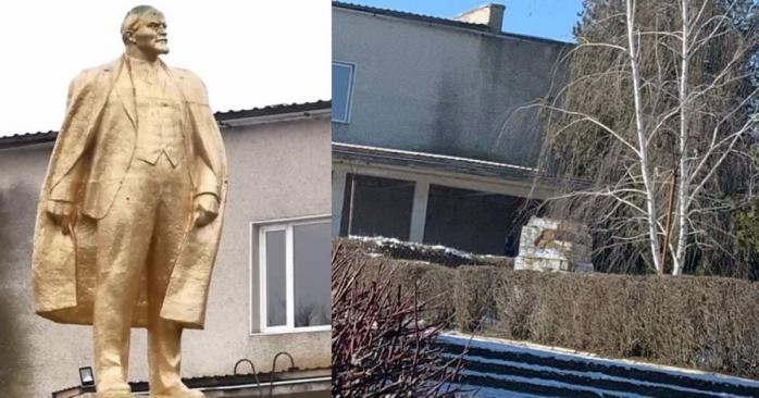 Пам'ятник Леніна знесли на Одещині. Фото: Суспільне