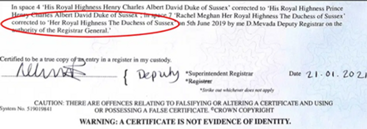 Меган Маркл убрала свое имя из свидетельства о рождении сына. Источник: The Sun
