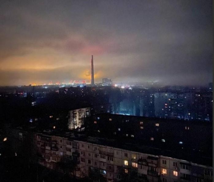 Авария на Запорожской ТЭС. Фото: Телеграм