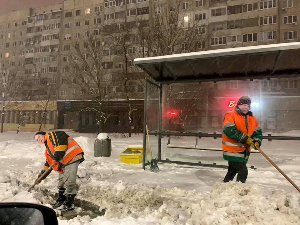 Снігопад у Львові. Фото: Facebook