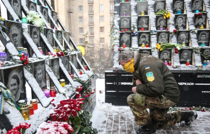 Пам'ять героїв Небесної Сотні вшановують у Києві. Фото: Радіо Свобода