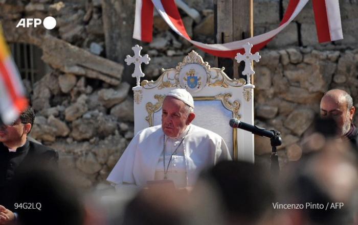 Папа Римський Франциск у Мосулі, фото: AFP
