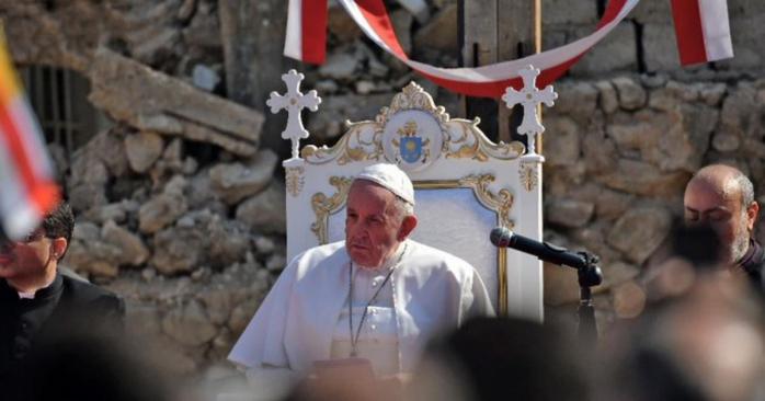 Папа Римський Франциск у Мосулі, фото: AFP