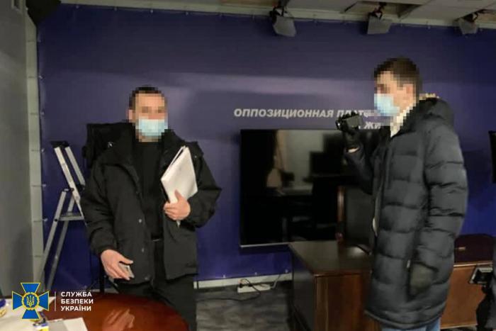 СБУ прийшла з обшуком до «Українського вибору», фото: СБУ