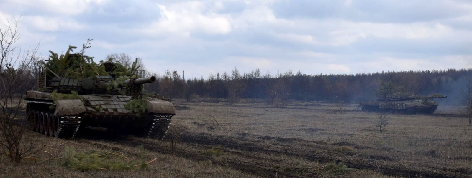 Военные учения танкистов на Донбассе. Фото: ООС
