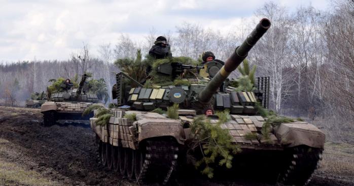 Военные учения танкистов на Донбассе. Фото: ООС