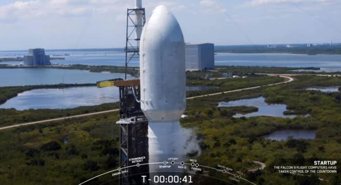  SpaceX эффектно отправила в космос 60 спутников проекта Starlink на ракете Falcon 9, скриншот видео