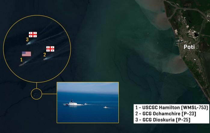 Близ корабля США в Черном море «пасется» боевой корвет РФ