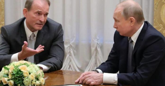 Виктор Медведчук и Владимир Путин, фото: «Ведомости»