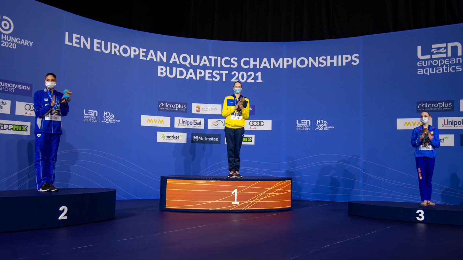 Марта Федіна на ЧЄ в Бухаресті. Фото: Ukrainian synchronized swimming