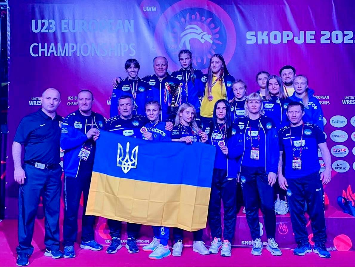 Українки на чемпіонаті Європи з боротьби. Фото: НОК