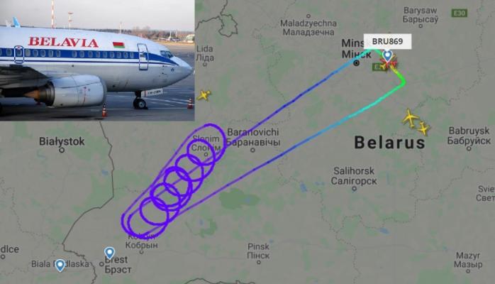 Перший літак «Белавіа» не пустили в ЄС, він кружляв у небі Білорусі