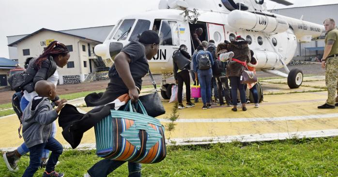 Українські миротворці в Конго рятували населення від виверження вулкана. Фото: ООН