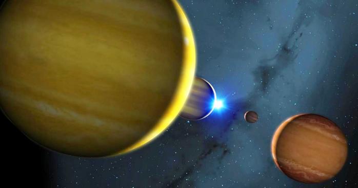 Планети біля зірки HR8799 «зіграють» у своєрідний «космічний пінбол» у майбутньому, фото: UNIVERSITY OF WARWICK