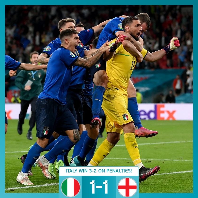 Италия остановила Англию в сумасшедшей серии пенальти, фото - УЕФА