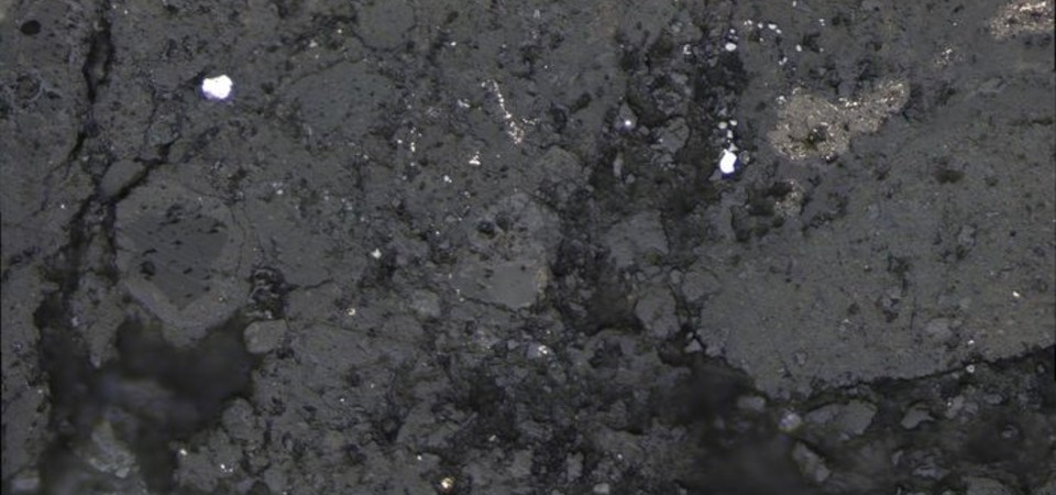 Результат дослідження внутрішньої структури метеорита, фото: Університет Лафборо