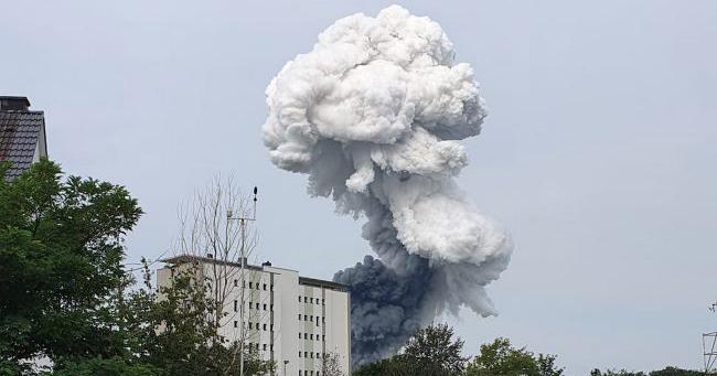 Взрыв на предприятии. Фото: slovoidilo.ua