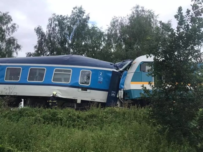 В Чехии столкнулись два поезда, фото: novinky.cz