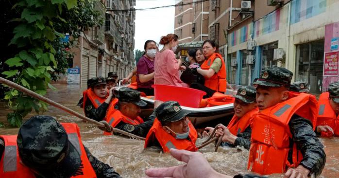 Наводнения в Китае. Фото: Reuters