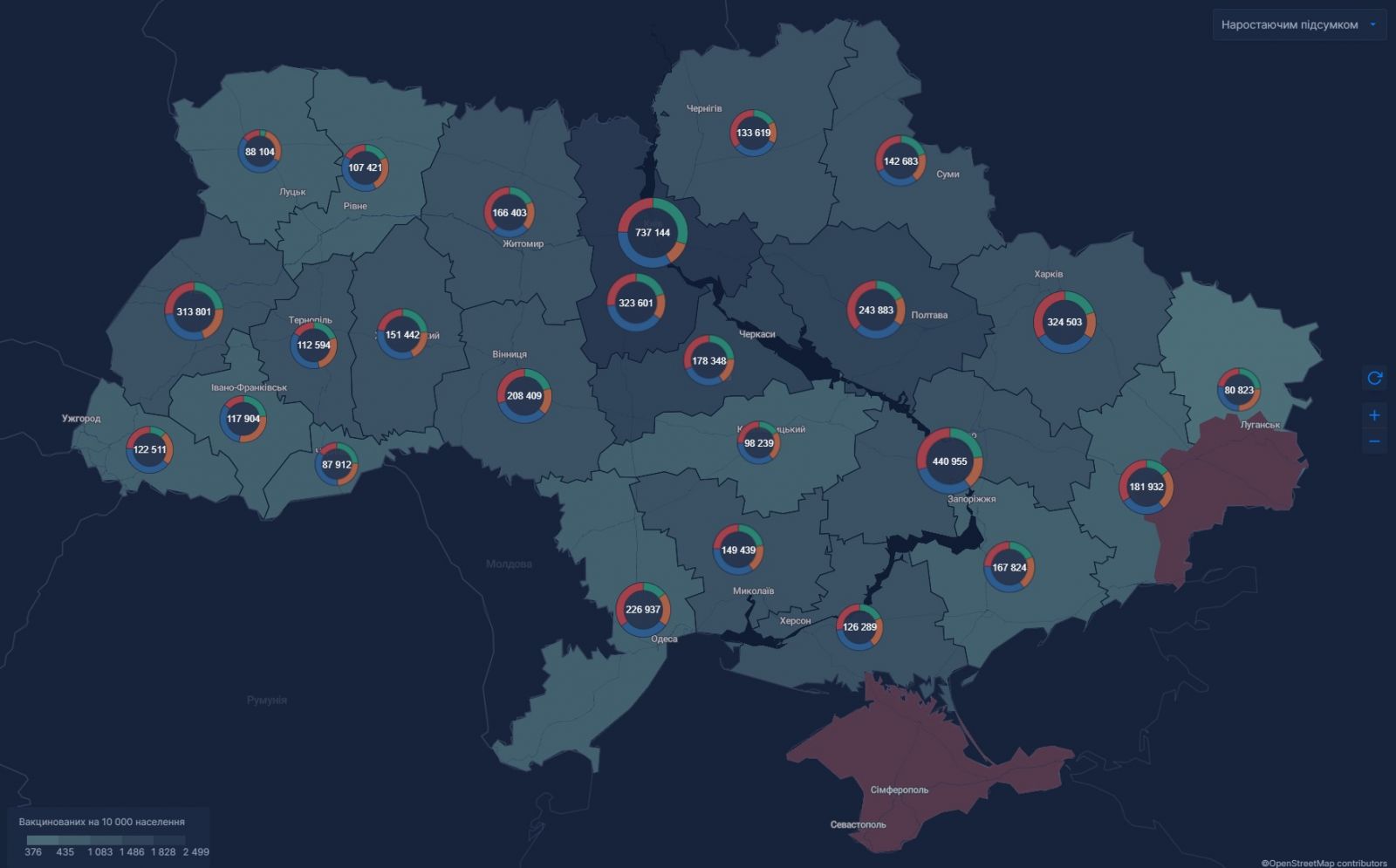 Різкий стрибок коронавірусу зафіксували в Україні. Інфографіка: РНБО