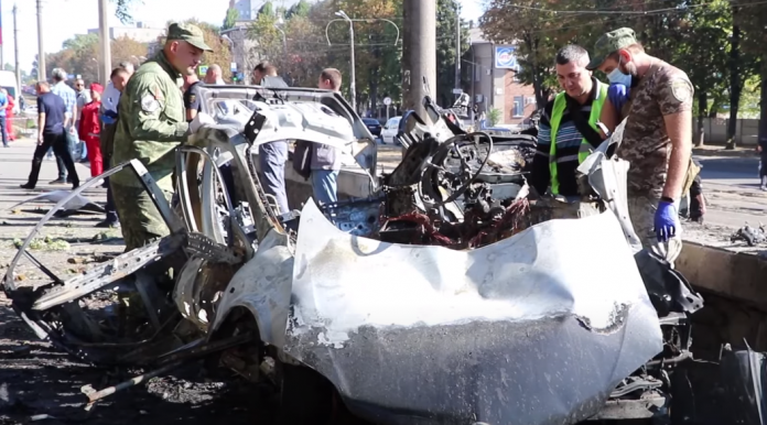 Взрыв автомобиля в симферополе