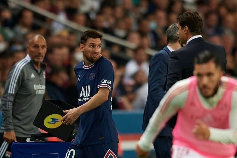 Месси обиделся на тренера после замены в матче против Лиона. Фото: FB Прикольный футбол