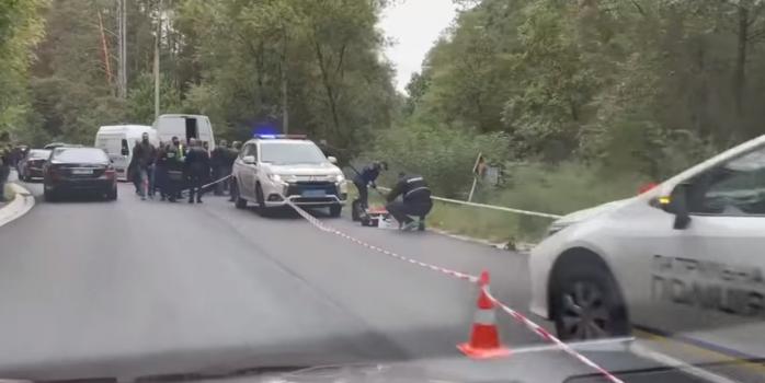 Місце, де обстріляли автомобіль помічника Зеленського, скріншот відео