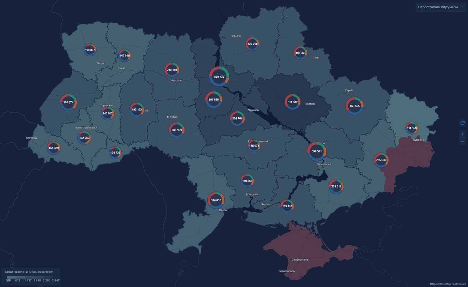 Стрибок COVID-інфікувань зафіксували в Україні. Інфографіка: РНБО