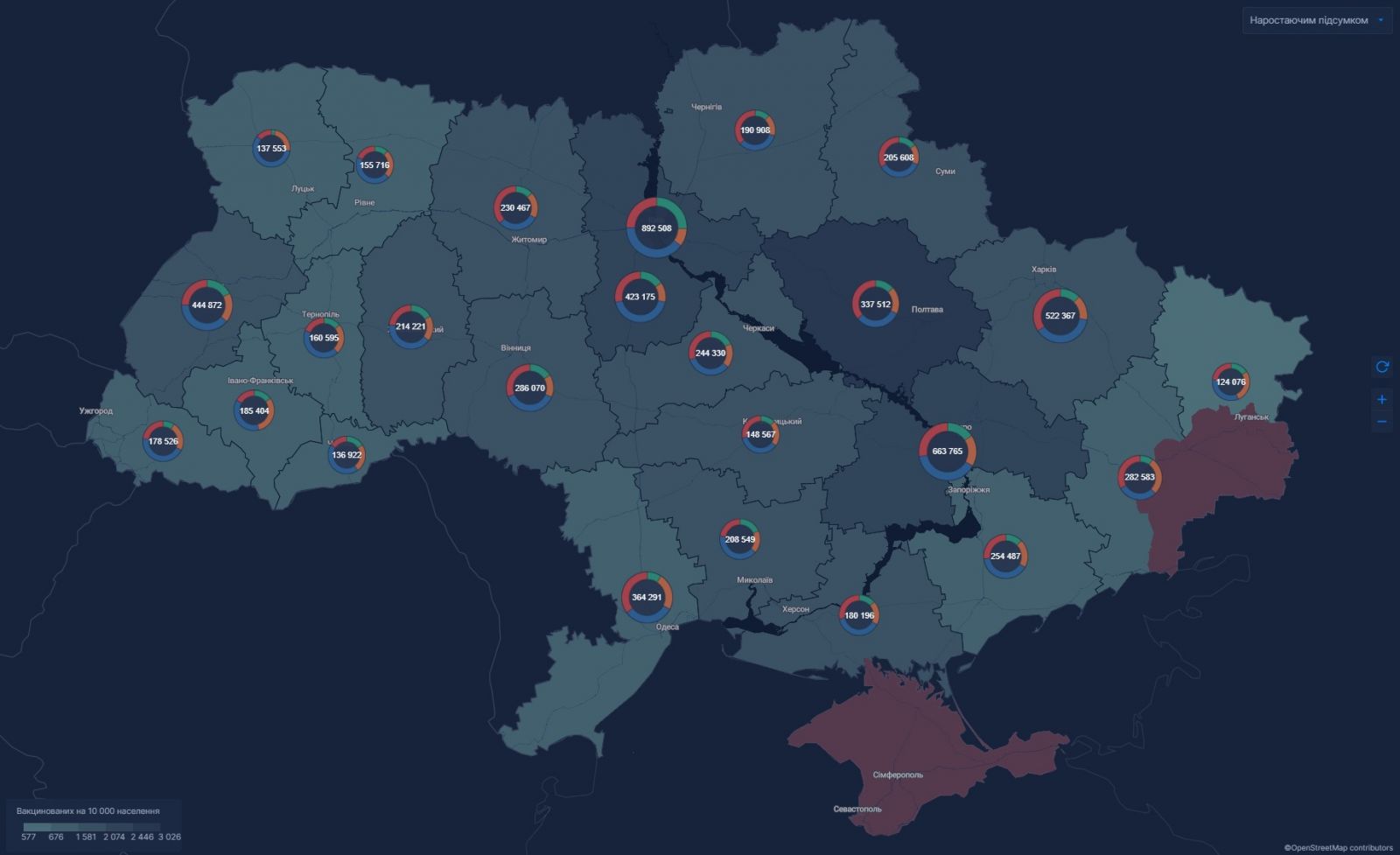 Коронавирус в Украине. Инфографика: СНБО