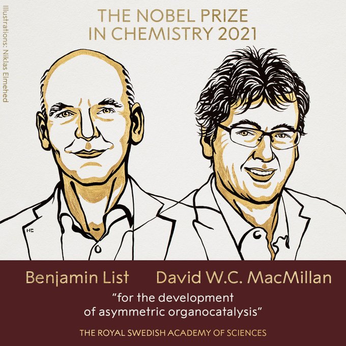 Нобелевскую премию 2021 года по химии присудили за новые методы синтеза молекул