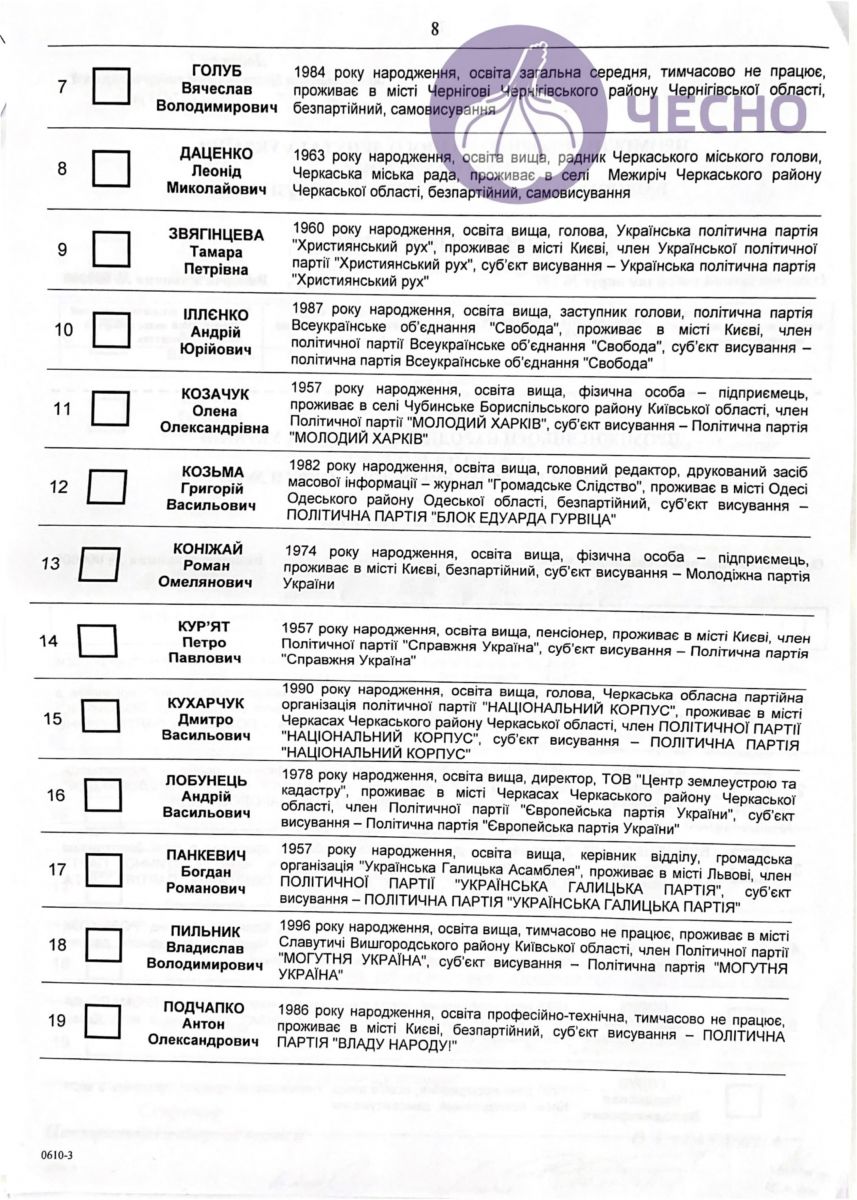 Выборы в Раду. Фото: ЧЕСТНО
