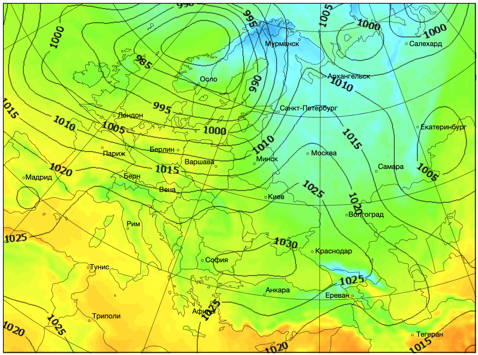 Температура в Європі Інфографіка: Gismeteo