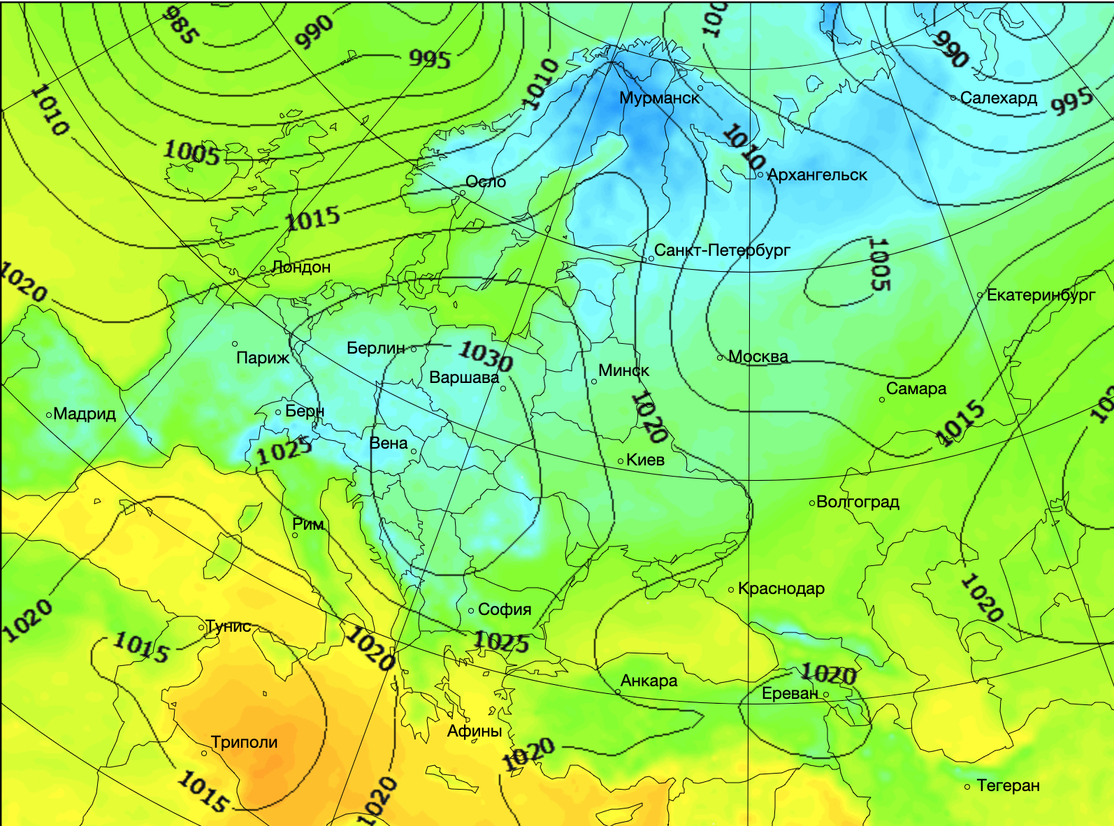 Температура воздуха в Европе. Инфографика: Gismeteo
