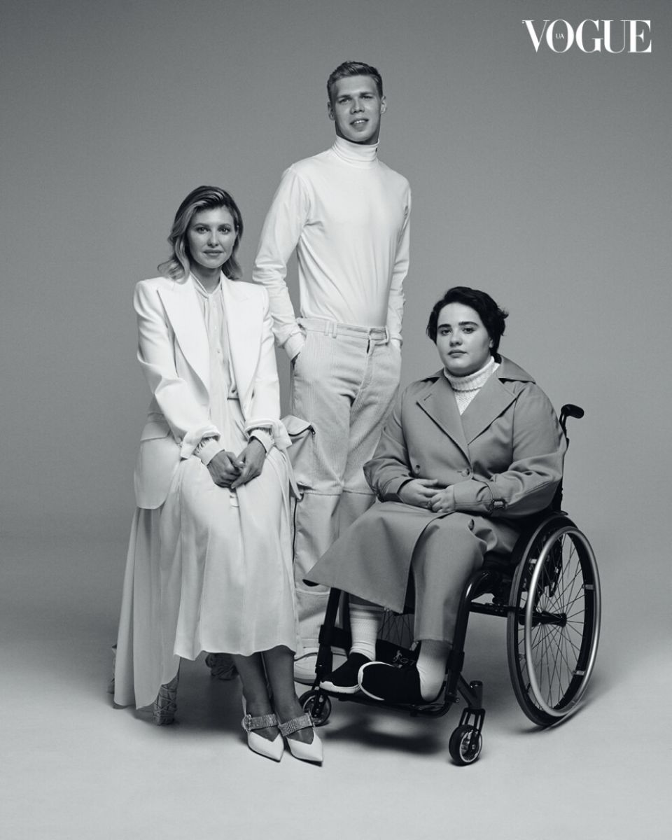 Олена Зеленська і паралімпійці. Фото: Vogue