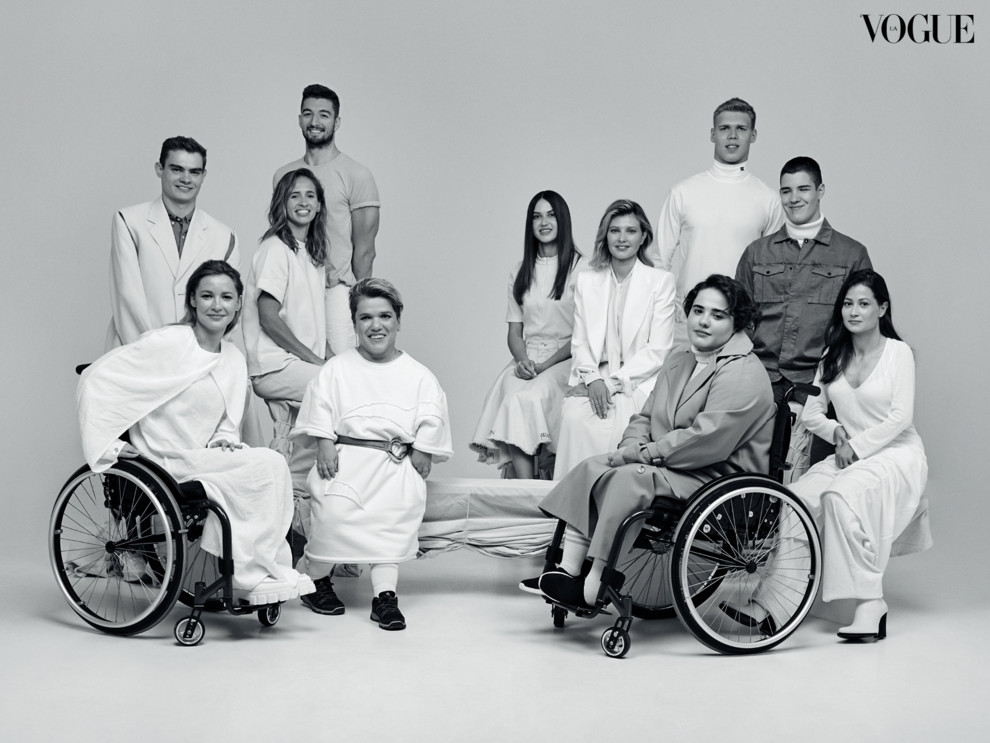 Олена Зеленська і паралімпійці. Фото: Vogue