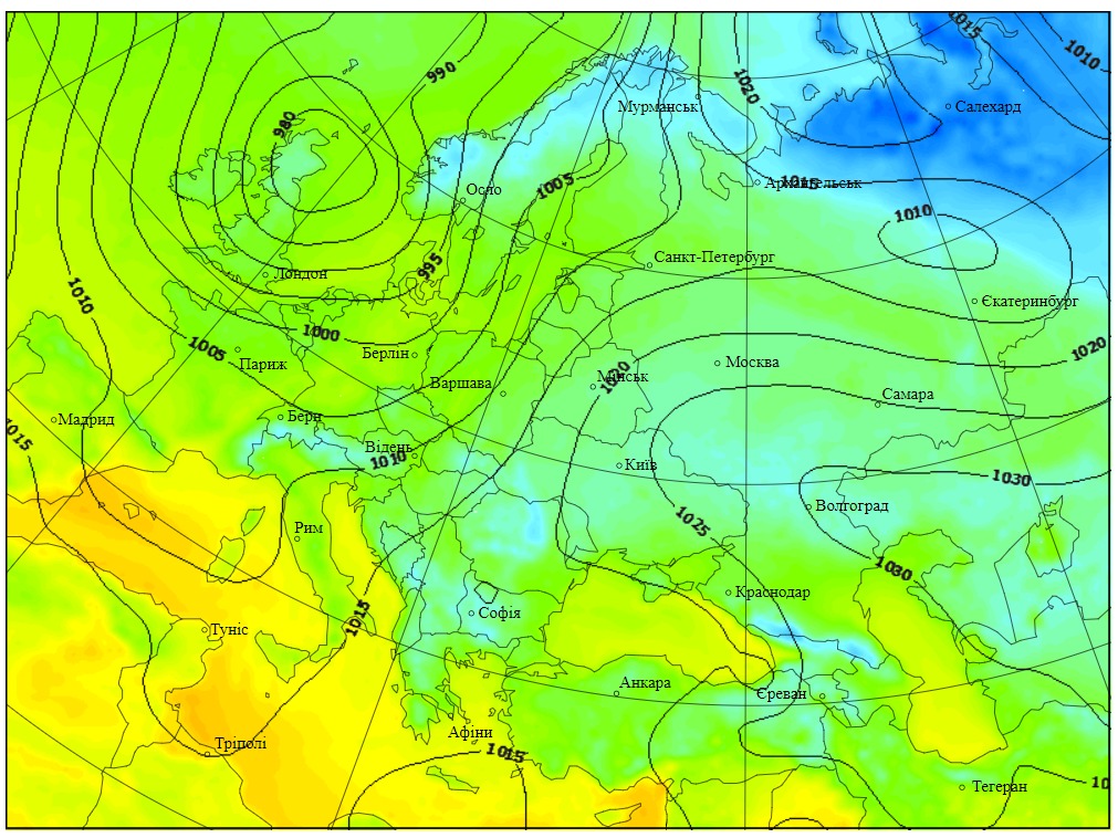 Температура воздуха в Европе 30 октября, данные: Gismeteo