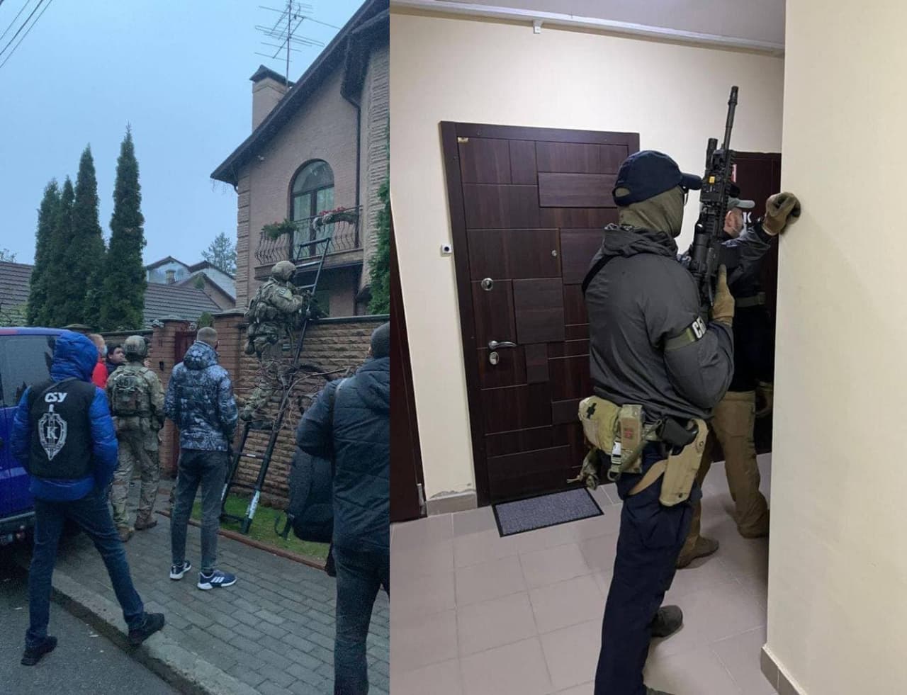 До будинку першого віце-прем'єра Любченка прийшли з обшуком. Фото: Telegram-канал NABU Daily