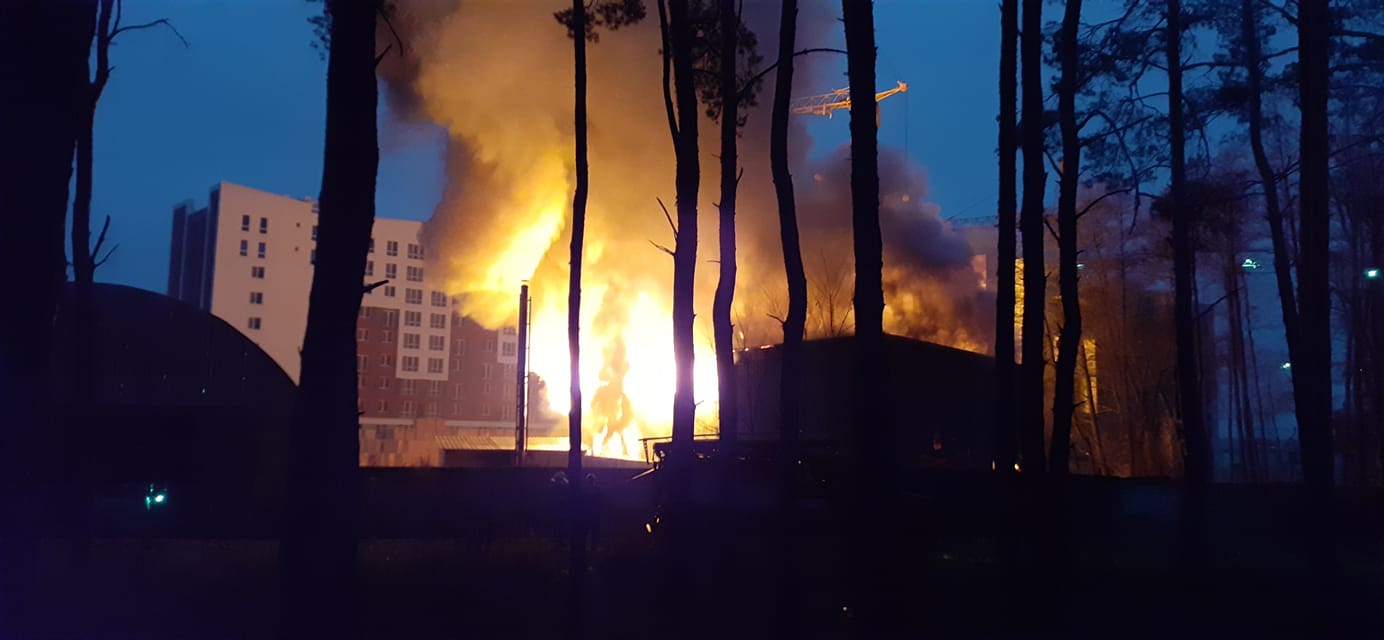 Пожар в Ирпене. Фото: соцсети
