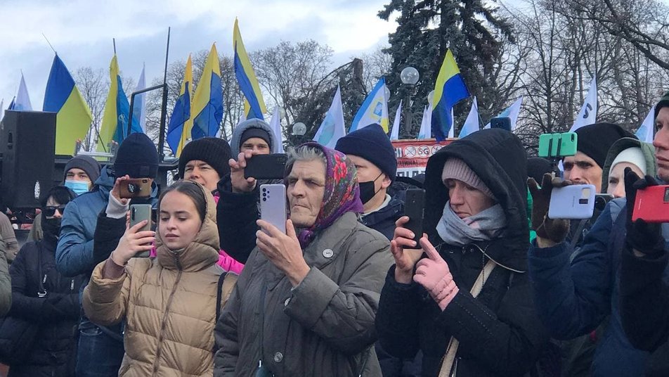Марш антивакцинаторів у Києві, фото - Суспільне