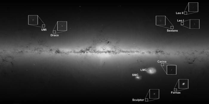 Чумацький Шлях оточують 50 галактик-супутників, фото: ESA/Gaia/DPAC