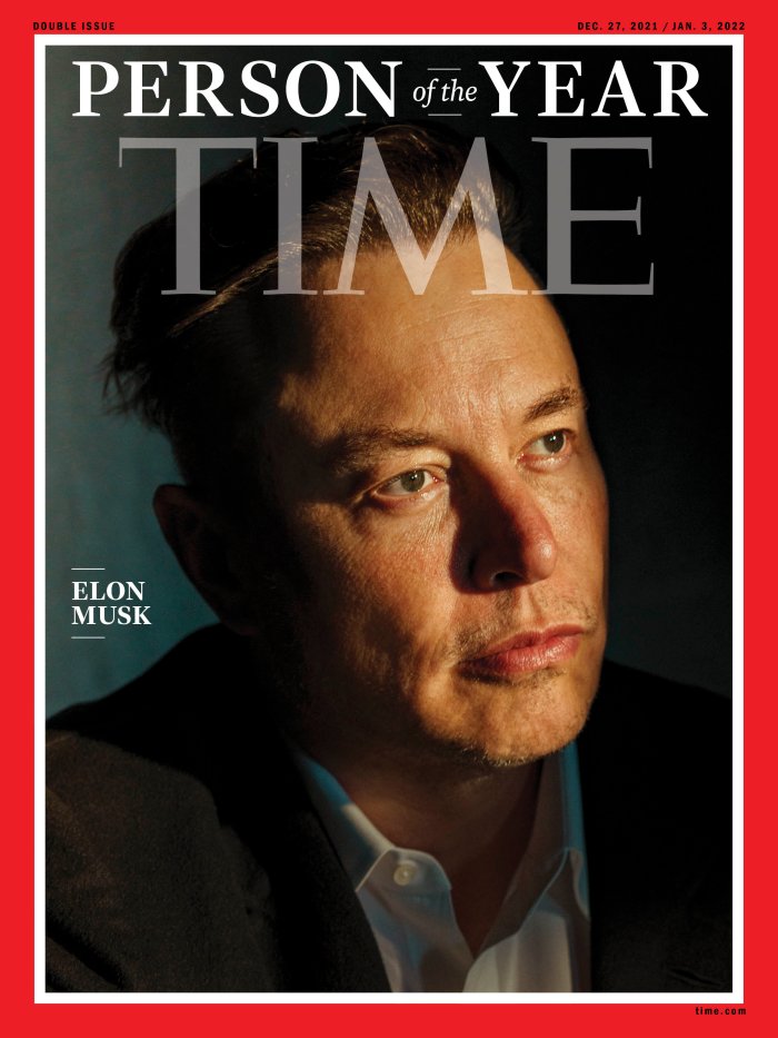 Ілон Маск став людиною 2021 року, фото: Time
