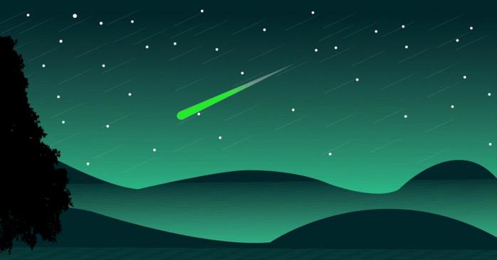Головы комет иногда приобретают зеленый цвет, фото: