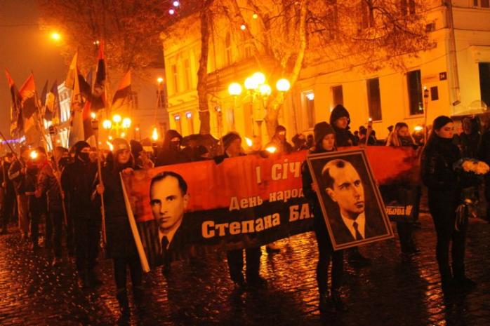 Факельное шествие ко дню рождения Бандеры. Фото: Голос Украины