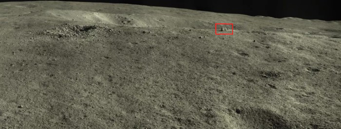 Фото «хижины», обнаруженной луноходом «Юйту-2», источник: CNSA