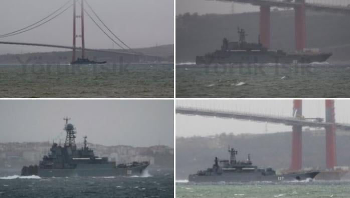 В Черное море идут шесть военных кораблей РФ