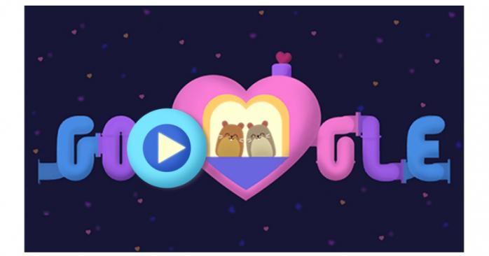 Гугл випустив інтелектуальний дудл до Дня святого Валентина. Скріншот