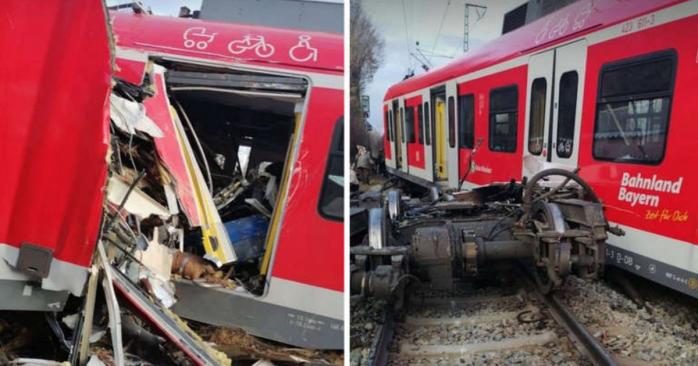 У Мюнхені зіткнулися два пасажирські потяги, фото: Merkur.de