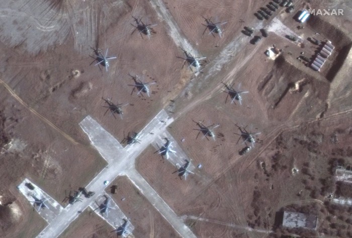 Спутниковый снимок российских войск, фото: BuzzFeed