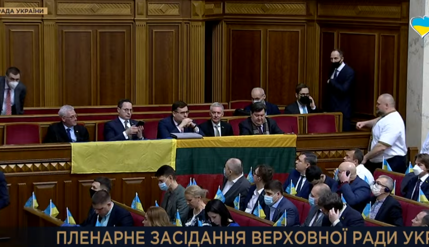 В Раде устроили овацию делегации Сейма Литвы, скриншот видео