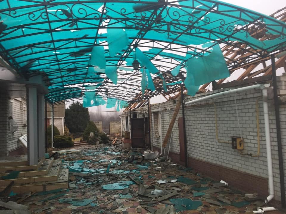 Разрушение в Трехизбенке. Фото: Сергей Гайдай в Facebook